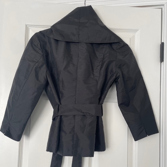 NWOT Calvin Klein Cropped Shawl Collar Jacket - Black - S - Picture 2 of 7